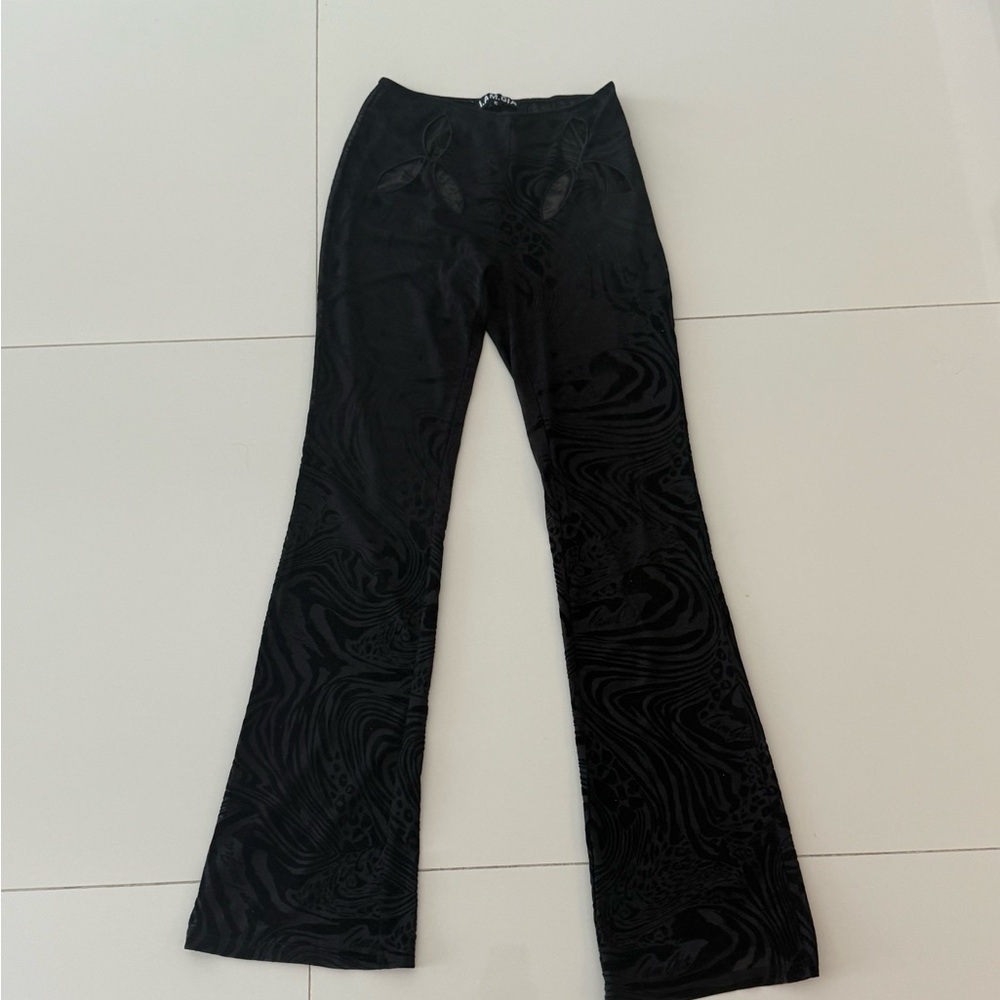 I.AM.GIA Black Sheer Pants - Picture 3 of 5